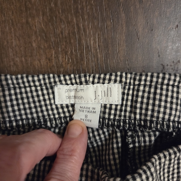 J. Jill Men's Black and White Checkered Dress Pants - Picture 2 of 3